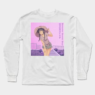 Summer Aesthetic Anime Girl Long Sleeve T-Shirt